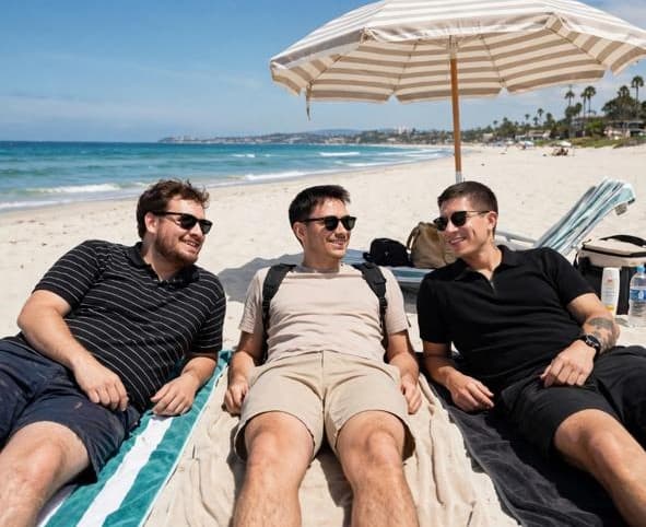 Carlos disfrutando en la playa